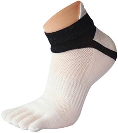 Socks--Men's Assorted Colour Socks,1 Pair Men Mesh Meias Sports Running Five Finger Toe Socks--Marl Socks,Comfortable, Breathable Sports Socks,Jimmkey Sweat Breathable Khan Socks (D, one size)