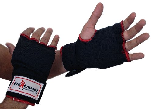 Pro Impact - Vendas para las manos, para proteger puños y muñecas (ajuste adaptable, 1 par), fáciles de usar, para boxeo, artes marciales mixtas o muay thai, XL