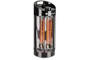 BLUMFELDT Klarstein Chauffage d'Appoint Electrique à Infrarouge, Pour Interieur et Jardin, 1200W, Oscillation à 360, Minuterie, LED, POur Exterieur Terrasse IPX4, Sans CO2