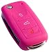 Produktbild SILIKON Hülle PINK Farbig Schlüsselhülle Fernbedienung Schlüsselcover - Colourful Silicon Key Cover/Case - VW · Skoda · Seat - Schutzhülle ROSA