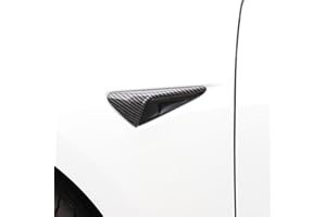 STAMOO HW 3.0 ABS Turn Signal Side Camera Protection Cover for Tesla Model 3 (2016-2022) Model Y(2020-2022) Model S X(2012-2020) Carbon Fiber Pattern Side Camera Protector Trim (Gloss Carbon Fiber Pattern)