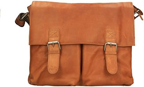 Chicca Borse Luxury Travel Bag Briefcase Unisex Shoulder Bag in Genuine Leather - 36x30x12 Cm