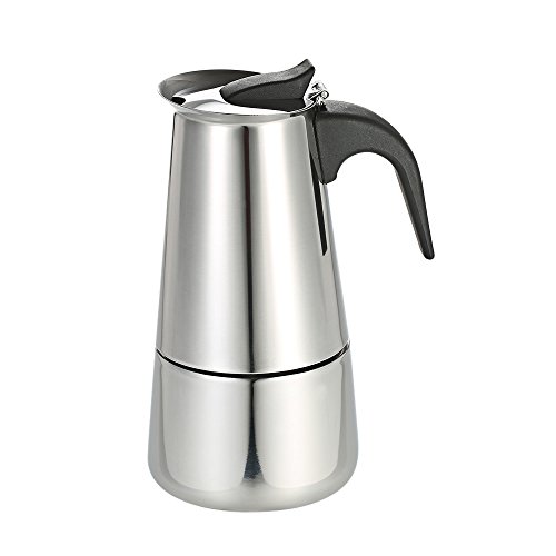 Decdeal Edelstahl Espressokocher für Gas-und Elektro-Herd 450ml/300ml/200ml/100ml Optional Decdeal Edelstahl Espressokocher für Gas-und Elektro-Herd 450ml/300ml/200ml/100ml Optional Bilder