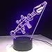 Produktbild 3D Lampe Waffe geformt Kinder schlafen Nachtlicht LED Nachtlicht Sieben Farben einstellbar Berührungsschalter Lampe Spiel Chug Jar Narbe Rocket Launcher Gleiten,USB-Schnittstelle/AA-Batterie