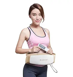 NIVKART Slimming Vibration Belt Infrared Heating Fat Burner Vibration Weight Loss Electric Waist Massage Belt with 5 Ventilation Outlet