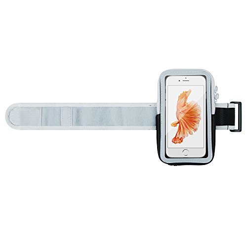 iPhone 6 Plus Sportarmband, Splaks Urtraweich Schweißfest iPhone 6 Plus Sportarmband Jogging Armband Armtasche Oberarmtasche Sporthülle mit einstellbarer Band und Schlüssel-Bargeld-Halter geeignet für Radfahren, Wandern, Kanufahren, Reiten, Einkaufen, Rollerblading, Skifahren, Hausarbeit -Schwarz - 5