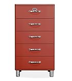 Tenzo 5215-028 Malibu Designer Kommode, MDF lackiert, 111 x 60 x 41 cm, rot
