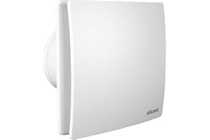 elicent | Elegance 100 Timer, Aspiratore Elicoidale,Ø100 mm, Design Frontale ad Espulsione Diretta dell'Aria, Per una Ventilazione Programmata, Made in Italy