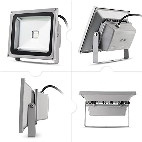 Albrillo LED 30W RGB Fluter mit 16 Farben inkl. Fernbedienung & Stecker, IP65 - 3