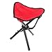 Produktbild Wskderliner Camping Hocker Faltbar Klappbar Klein Falthocker Stuhl Folding Stool Angeln Jagd Tragbar Segeltuch mit 3 Bügeleisen Beine(Rot)