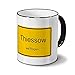 Produktbild Städtetasse Thiessow - auf Rügen - Design Ortsschild, Stadt-Tasse, City-Mug, Kaffeetasse - Becher Schwarz