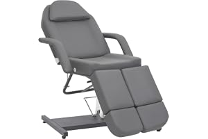 vidaXL Behandlingsstol konstläder grå 180x62x78 cm