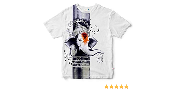 Buy Inkholic Full GANPATI Print White 
