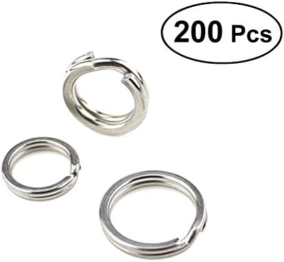 VORCOOL 200pcs Sterling Silver Double Loop Split Ring for DIY Jewellery Making Finddings