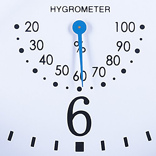 Tosnail Wanduhr mit Thermometer und Hygrometer ,weiß - 4