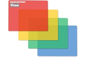 Fotouzy Flexible Plastic Cutting Boards for Kitchen, 4 Translucent Colors Cutting Mats 15 x 12 in, BPA-Free, Non-Porous, Dishwasher Safe, Set of 4