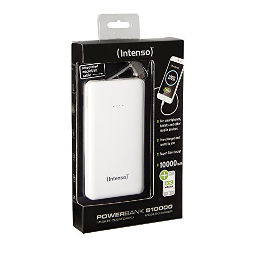 Intenso Powerbank 7332532 Slim externes Ladegerät (10000mAh, geeignet für Smartphone/Tablet PC/MP3 Player/Digitalkamera) weiß - 4