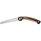 Fiskars SW69 Plus Folding Saw, Black/Orange, 21cm Length
