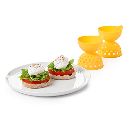 OXO Good Grips 11207000MLNYKEU Eier-Pochierer, Silikon, gelb, 36.06 x 22.09 x 13.20 cm, 2 Einheiten - 6