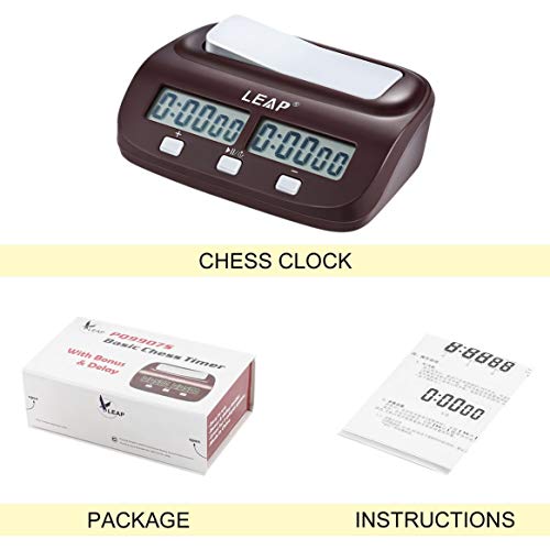 Preisvergleich Produktbild Professional Compact Digital Schachuhr Count Up Down Timer Elektronisches Brettspiel Bonus Wettbewerb Master Turnier kostenlos