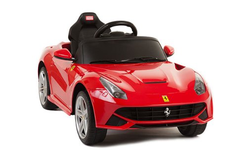 Flying Gadgets Licensed Ferrari F12 Ride-On-Car for Children with Remote Control (RC) for Override, Working Sounds & Lights - RED