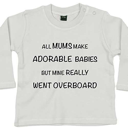 Super-Adorable Baby - Funny Baby T-shirts, 12 to 18 mths, White