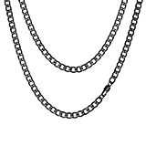 ketten für jungs mit gravur ✿ POLIERTES SILBER LOOK ✿ In 316L Edelstahl, weil er nickelfrei, bleifrei, chromfrei und anti-allergisch ist und er keine Beschichtung hat, und hitzebeständig ist, sehr umweltfreundlich ist.