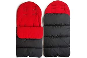 Bébé Chancelière Universelle pour Poussette Landau, Marbeine Sac de Couchage Bébé Couverture D'emmaillotage en Coton pour Hiver (Rouge)