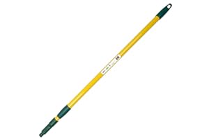 Gardi Rex Ersatzstiel - Ausziehbar Stiel für Gartengeräte Spin&Click Systeme Geeignet - Teleskopstiel 0,8-1,4m (Grün und Gelb)