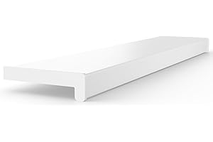 Seiletech.de Panchina per finestra in PVC, 15 cm x 110 cm, colore bianco, davanzale della finestra, per interni, per interni, al metro, per soggiorno, in plastica