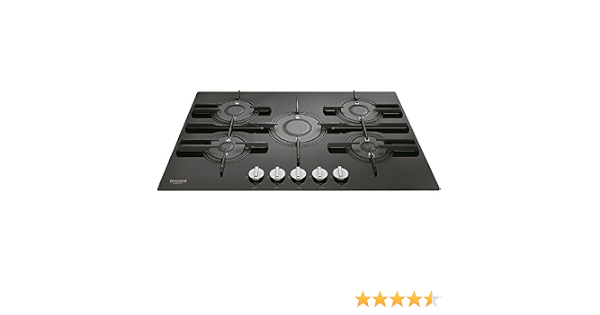 Hotpoint Ariston FTGHG 751 D/HA(BK) Gas Hob Black with Cast Grates 75 cm :  Amazon.de: Large Appliances