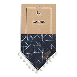 Heads Up For Tails Indian Collective Dog Bandana - Indigo Dark Navy - S