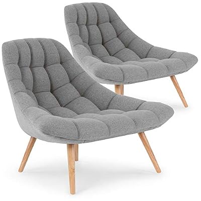 Menzzo Danios Chaise/Fauteuil Tissu, Gris, 102