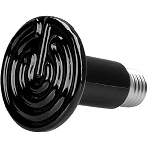 Keramik Wärme lampe, Heizung Keramik Lampe Einsatz Tag und Nacht,für Schlangen Frösche ceramics black, by LC Prime