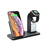 ✔ Schnelles und sicheres Aufladen: Lentures 3 in 1 wireless charger dock-Unterstützung 7,5 W Schnellladung für iPhone XS / XS MAX / XR / X / 8/8 Plus, 10 W Schnellladung für Samsung Galaxy Note 9 / S9 / S9 Plus / Note 8 / S8 Plus / S8 / S7 / S7 Edge, 5 W Standardleistung für alle Qi-fähigen Geräte. Eingebauter Überhitzungs- und Kurzschlussschutz schützen Ihr Gerät während des Ladevorgangs. (Achtung: Muss zum Schnellladen mit dem QC 2.0 / QC 3.0-Adapter verbunden werden.)