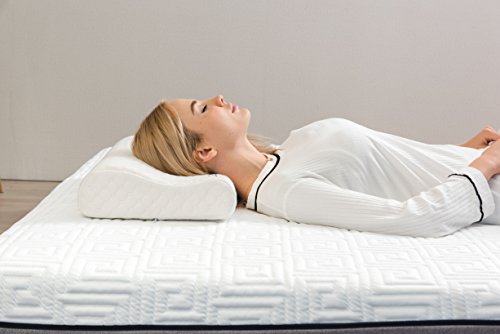 Orthopädisches HWS Nackenstützkissen 60x40xH9/11CM Viscoelastischem Gelschaum Kopfkissen mit Waschbaren Kopfkissenbezug – Antiallergische Anti-milben Kissen von TAMPOR - 6