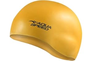 AQUA SPEED Aqua-Speed Swimming Cap Silicone Kombinezon 111-06 Czapka do pływania, Dorośli Unisex, Żółty (Żółty), Senior