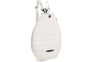 GETBSTOOP Quilted Padel Racket Bag, Faux Leather Padel Bag for Men and Women Padded Padel Racket Protector Bag, Padel Gift