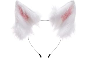 PPFINE Handgefertigtes katzenohren Fuchs Wolf Ohren Halloween Kostüm Zubehör Damen und Kinder