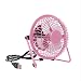 Produktbild Mini Tragbare USB-Lüfter, USB-Schreibtisch-Lüfter in stummen Metall Büro persönliche samt Mini Tisch tragbare Outdoor-Lüfter, Baby Kinderwagen, Büro, Reisen Rosa
