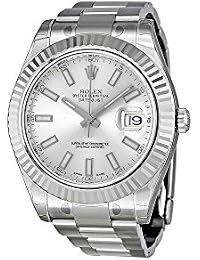 Rolex Men's 41mm Steel Bracelet & Case Sapphire Crystal Automatic Silver-Tone Dial Watch m116334-0010