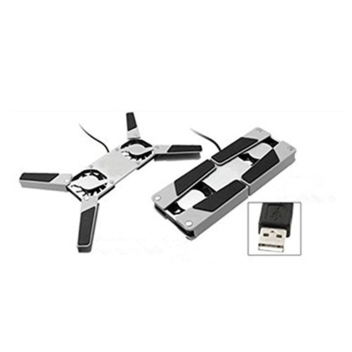 OFT Notebook Cooler Lüfter Mini USB Kühler 2 Ventilator/Dual 6cm-Lüfter Ständer Laptop Kühlpad Kühlmatte（Random Lieferumfang）） - 2