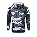 Produktbild JYJM Herren Kapuzenpullover Baumwoll Herbst Winter Männer Hoodie Sweatshirt Mit Kapuze Longsleeve Sweater Camouflage Pulli Oberteile Langarm Sport Langarmshirt Freizeit Bluse Outwear