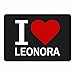 Produktbild Mousepad Classic I Love Leonora schwarz