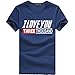 Produktbild SANFAHSION Sport Shirt Herren Brief I Love You Druck Sommer Basic Sweatshirt Slim Fit Kurzarm Tee Fitness Tops