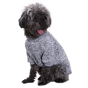 Fashion Focus On Pet Dog Clothes Knitwear Dog Sweater Soft Thickening Warm Pup Dogs Shirt Winter Puppy Sweater for Dogs (X-Large, Grey)