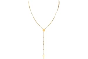 Eigso collane di perline per uomini donne Collana rosario cattolico per uomini donne collana crocifisso cristiano pendente