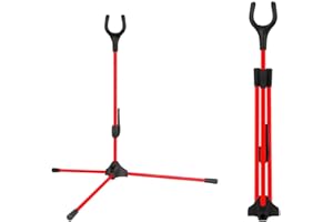 MiOYOOW Support d'arc de Tir à l'arc, Porte d'arc Longue Pliable, Stand d'arc Recourbé avec Base Antidérapante pour Le Tir de Chasse en Plein Air