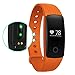 Produktbild Amytech Fitnessarmband Pulsuhr Aktivitätstracker mit Herzfrequenzmesser Fitness Tracker für Android oder iPhone (Orange)