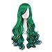 68cm Long Wave Curly Lolita Style Colsplay Wigs For Daily Fashion And Halloween ( Green Color)